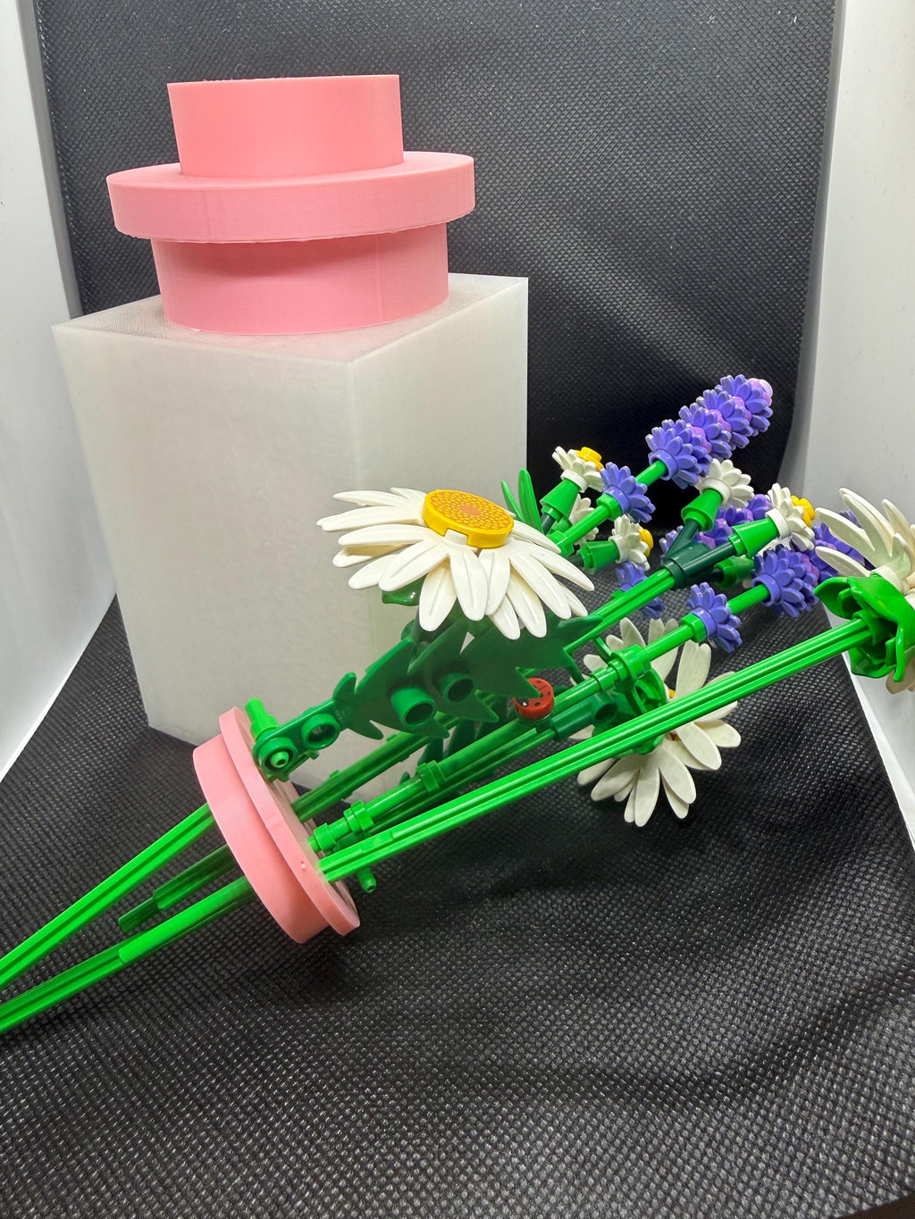 Brick 1x1 Vase with Removable Lid & Flower display stand (flower frog)  compatible with Lego