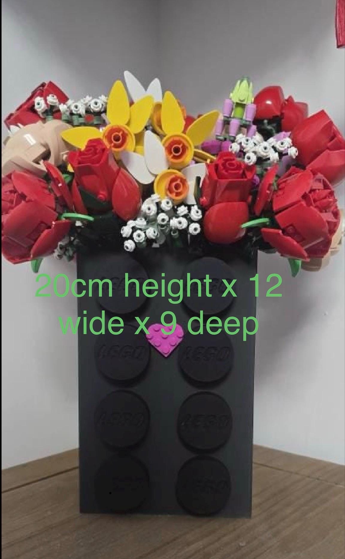 Brick inspired 2x4 brick vase flowers not included