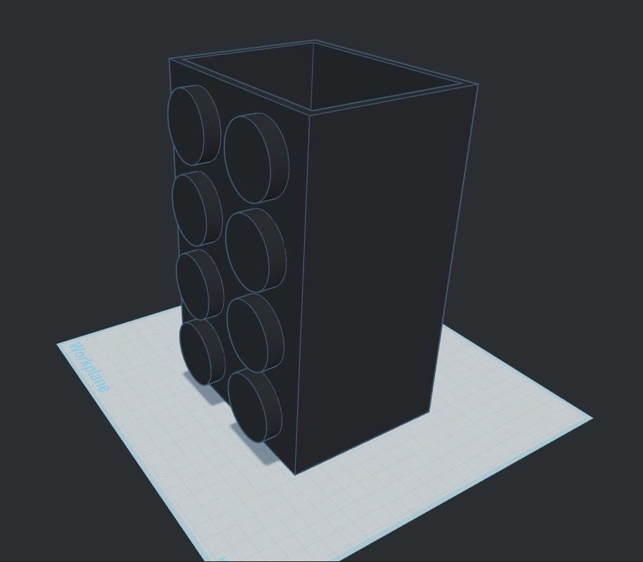 Brick inspired 2x4 brick vase flowers not included