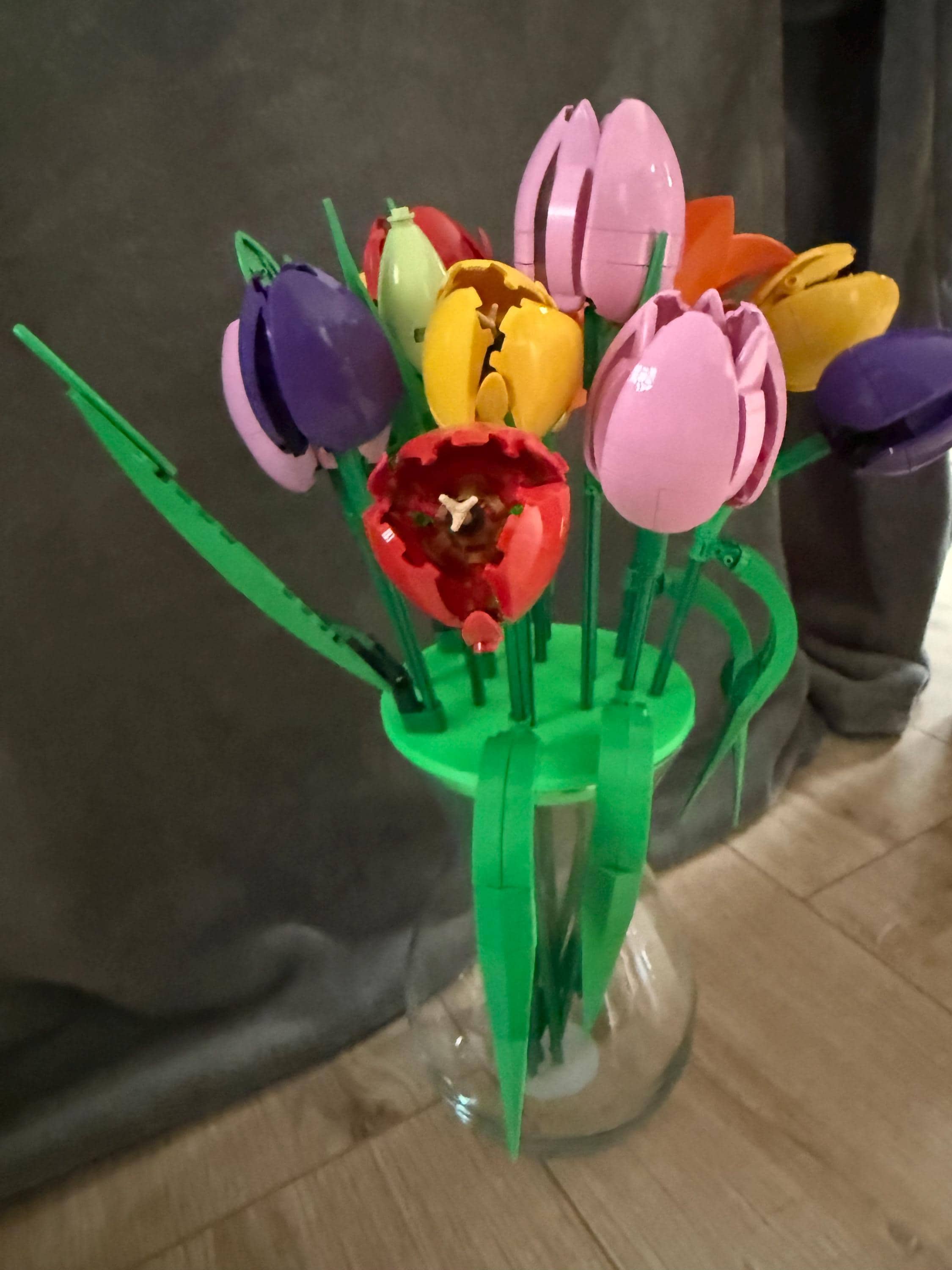 Vase display insert (flower frog) for vase flowers compatible with Lego made to fit your vase