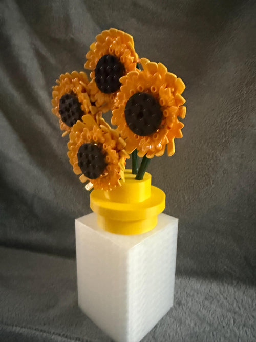 Brick 1x1 Vase with Removable Lid & Flower display stand (flower frog)  compatible with Lego