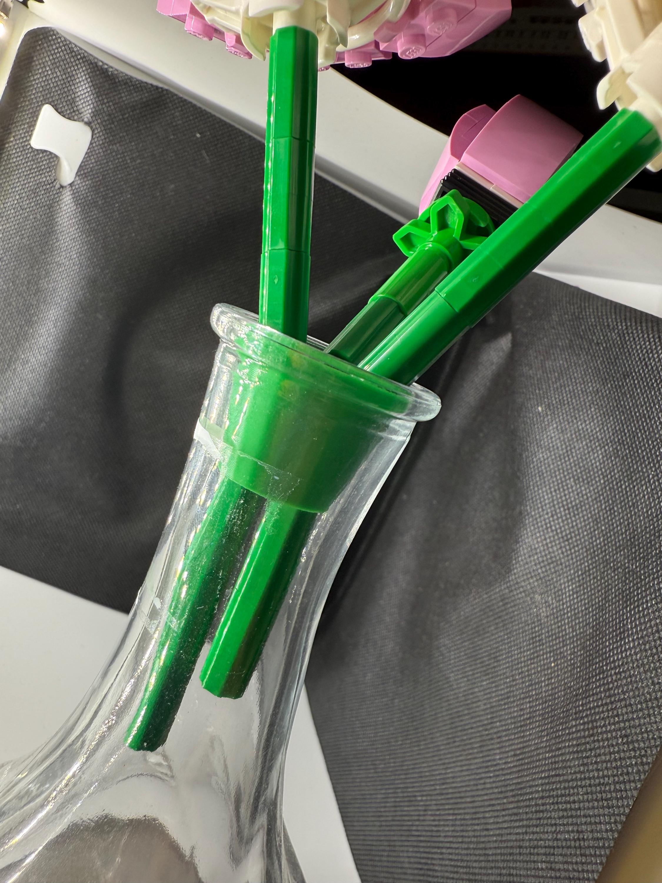 Lotus Flower display insert (flower frog) for vase compatible with Lego made to fit your vase