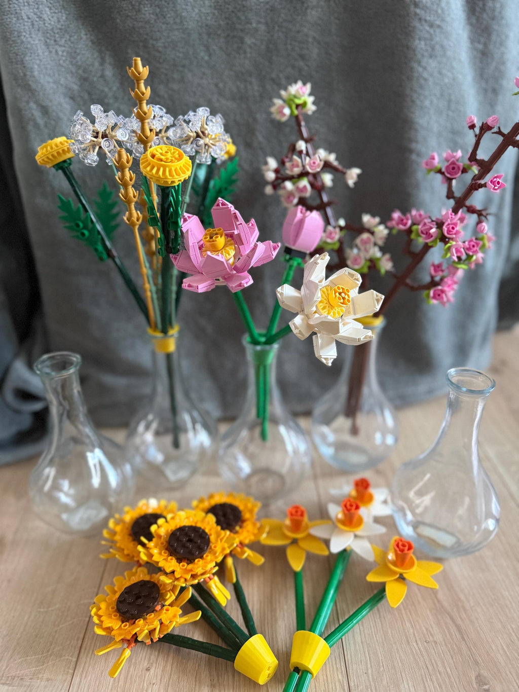 Bouquet Vase insert (flower frog)  brick flowers compatible with Lego made to fit your vase