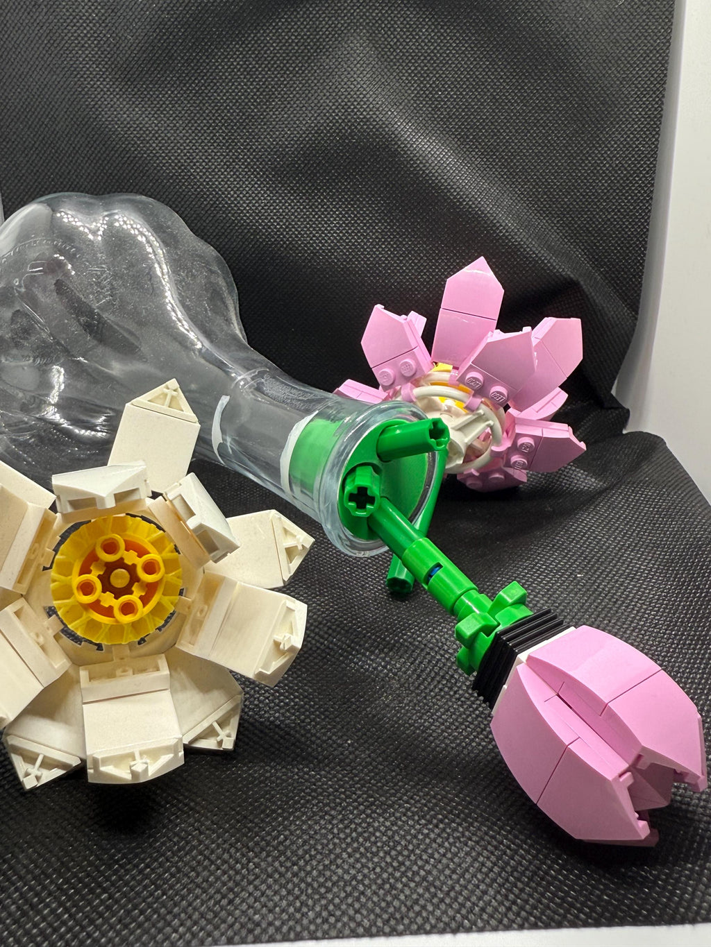 Lotus Flower display insert (flower frog) for vase compatible with Lego made to fit your vase