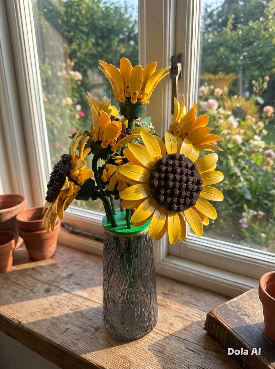 Lego Flower Vase Insert, (flower frog) Bouquet Holder for Lego Flowers, made to fit your vase