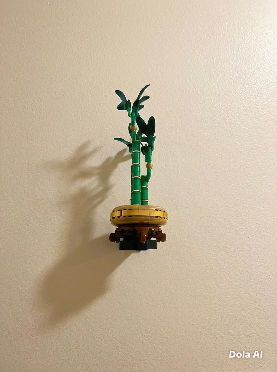 LEGO Bamboo Plant Wall Mount (10344) – Floating Display Shelf, Space Saving LEGO Botanical Decor, Gift for LEGO Plant Lover