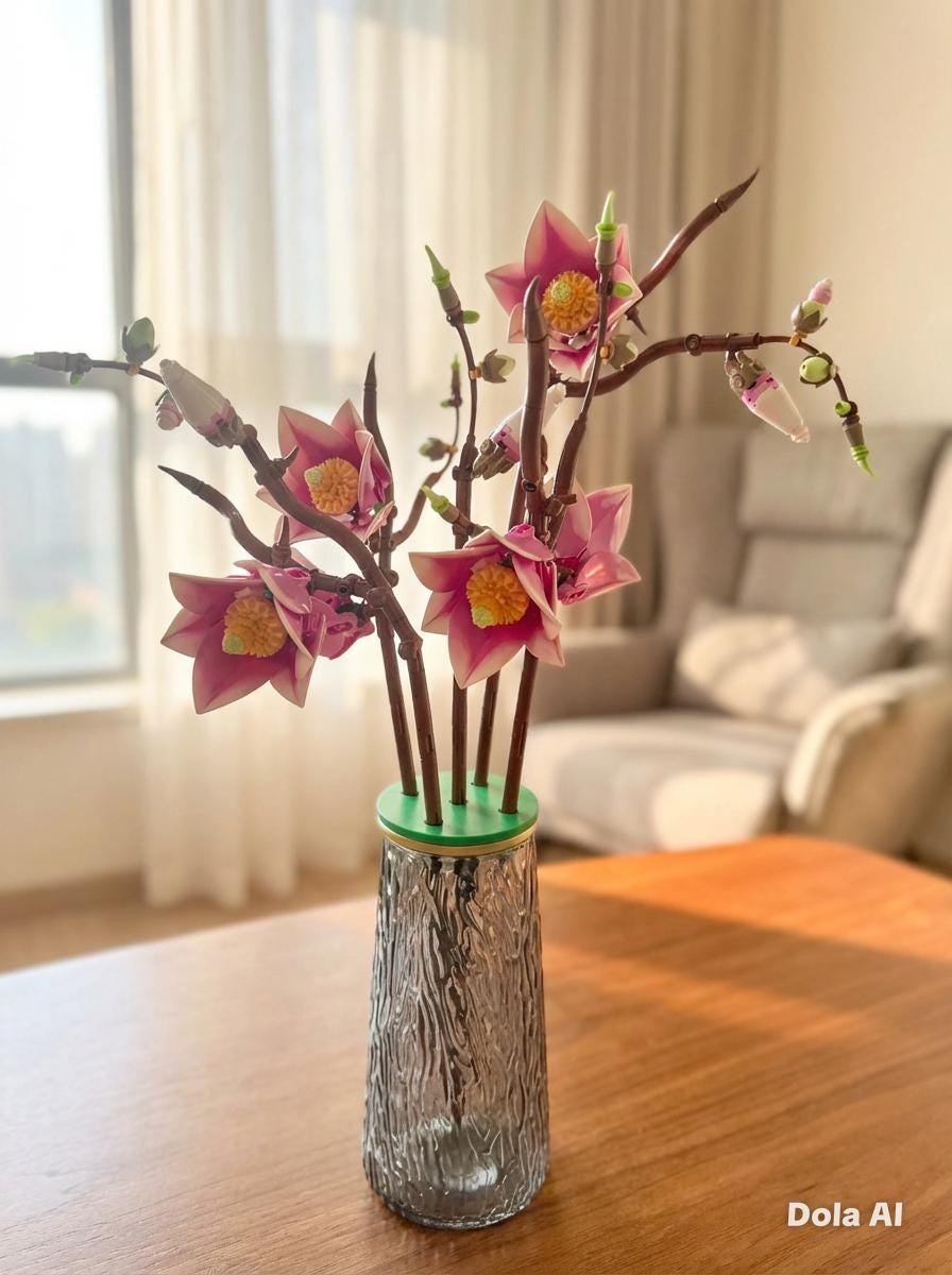 Lego Flower Vase Insert, (flower frog) Bouquet Holder for Lego Flowers, Gift for Lego Lovers made to fit your vase