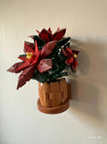 LEGO Poinsettia Plant Wall Mount (10370) – Floating Display Shelf, Space Saving LEGO Botanical Decor, Gift for LEGO Plant Lover
