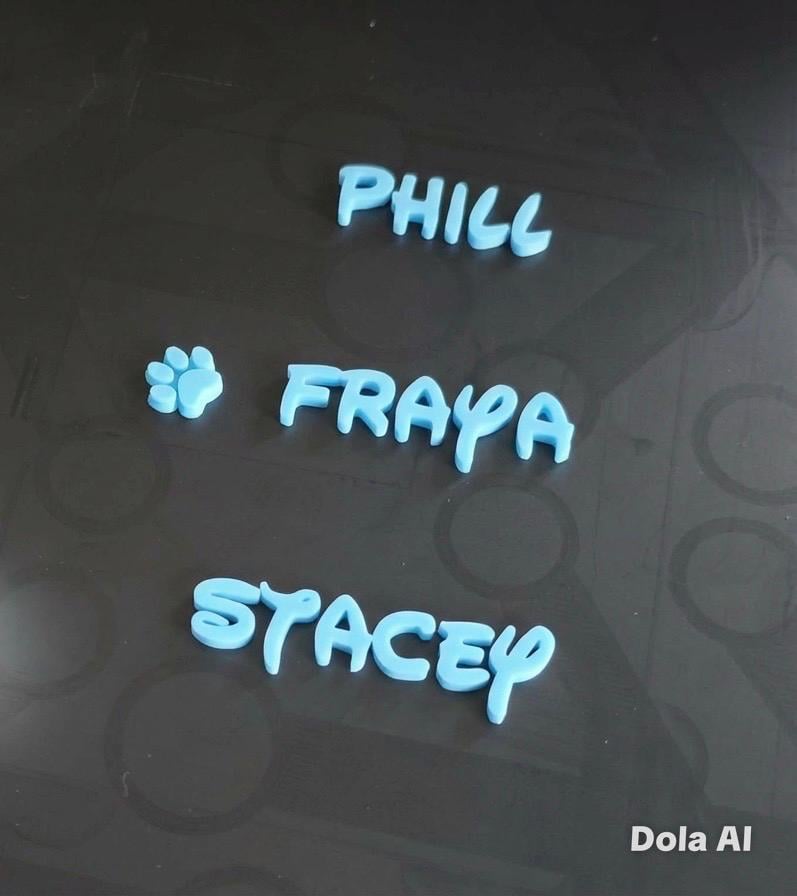 Personalised names any SHAPE, SIZE, FONT